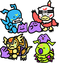 파워디지몬 아크릴 키링 세트