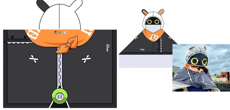 방부 후드망토담요