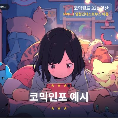 [3월 일코] 코믹인포 예시 선입금/통판 폼입니다